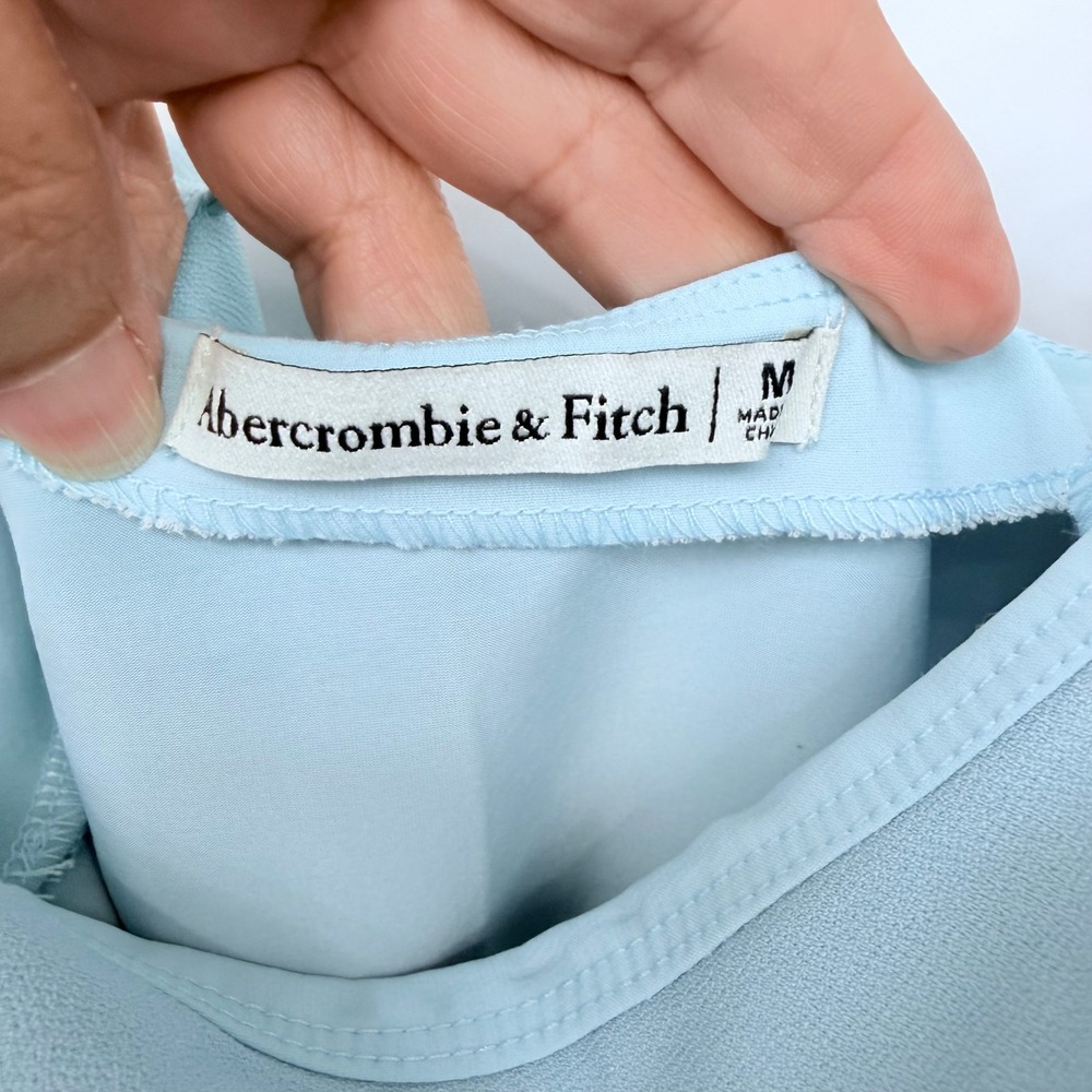 Abercrombie & Fitch Teal Blue One Shoulder Mini Dress Skort Size M - Picture 4 of 6